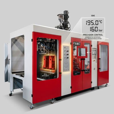 MP100FD Automatic Double Station HDPE Blow Moulding Machine 3 Head 10L IML