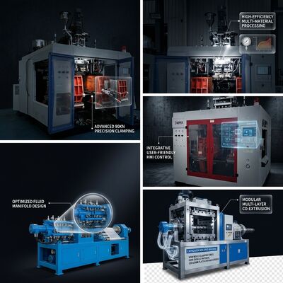 90kg/h Output Hollow Blow Molding Machine for HDPE Jerry Cans